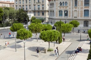 PwC_PC_France_Marseilles_MB_208.jpg Green sculpted trees Cement, concrete People Stairs, or steps, shadows