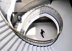 PwC Washington DC shoot. Stairwell inside The Capitol, adjacent to the Capitol Visitor Center.
